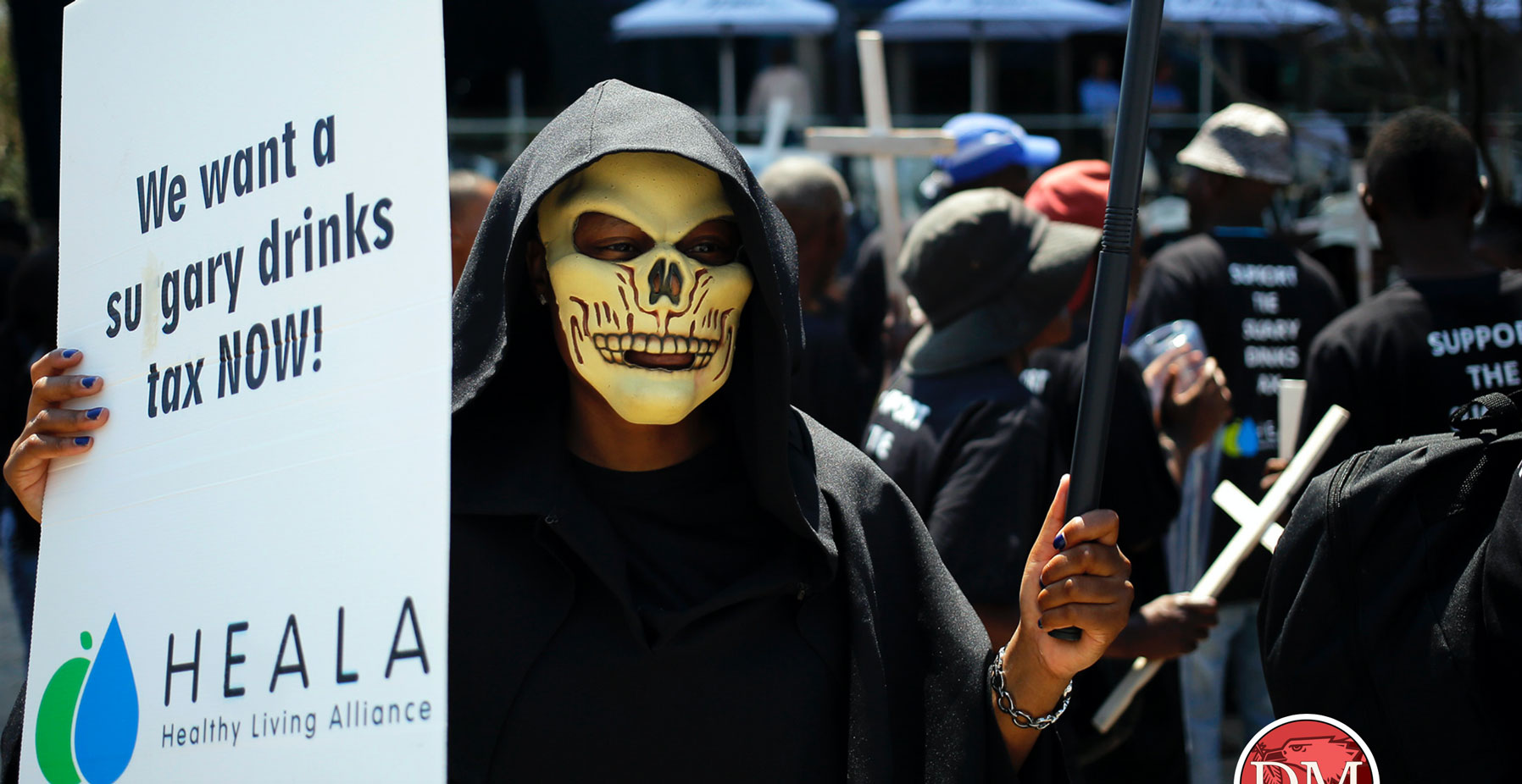 South African partners advocating for a stronger tax during the protests outside Coca Cola headquarters in Johannesburg. Source: HEALA